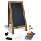 Better Office Products Magnetic A-Frame Chalkboard, 20inx40in Standing Easel, Deluxe Set, Rustic Brown 00851 - alternate 1